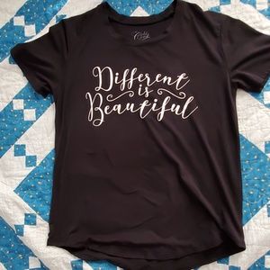 Black 'Different is Beautiful' Shirt
